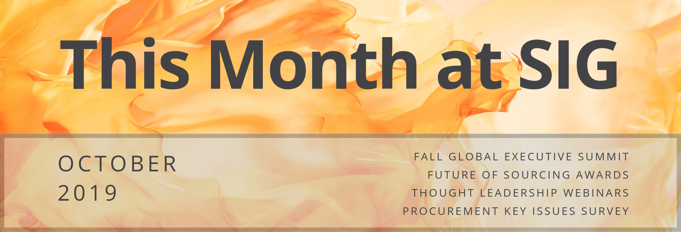 October Events at Sourcing Industry Group